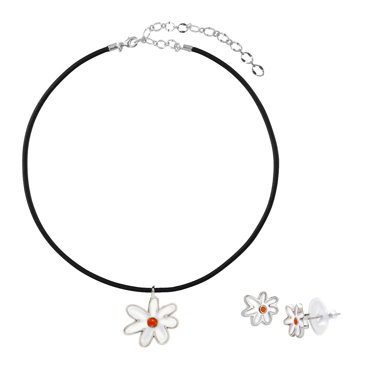 Daisy Earrings & Necklace Set