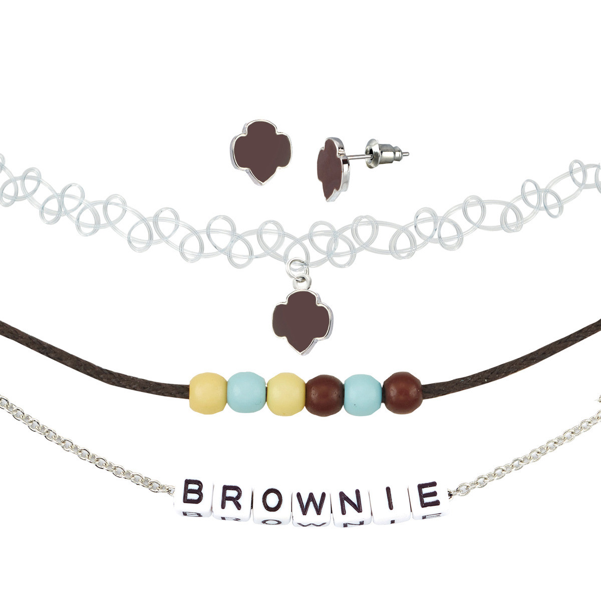 Brownie Earrings & Choker Set 